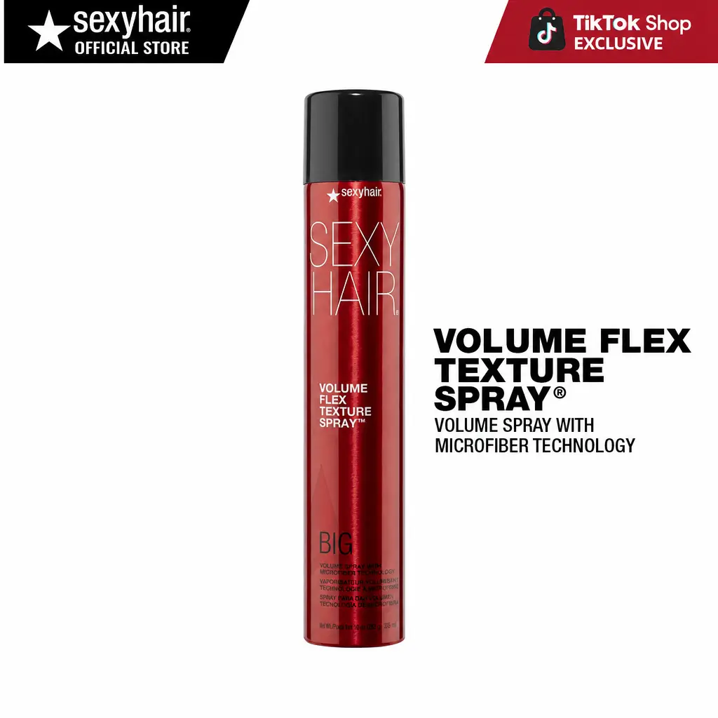 SexyHair Volume Flex Texture Spray | 2x Fullness with Microfiber Technology | 96H Humidity Resistance | Touchable Texture & Reactivated By Touch | Thermal Protection | 1.5 oz & 5.8 oz