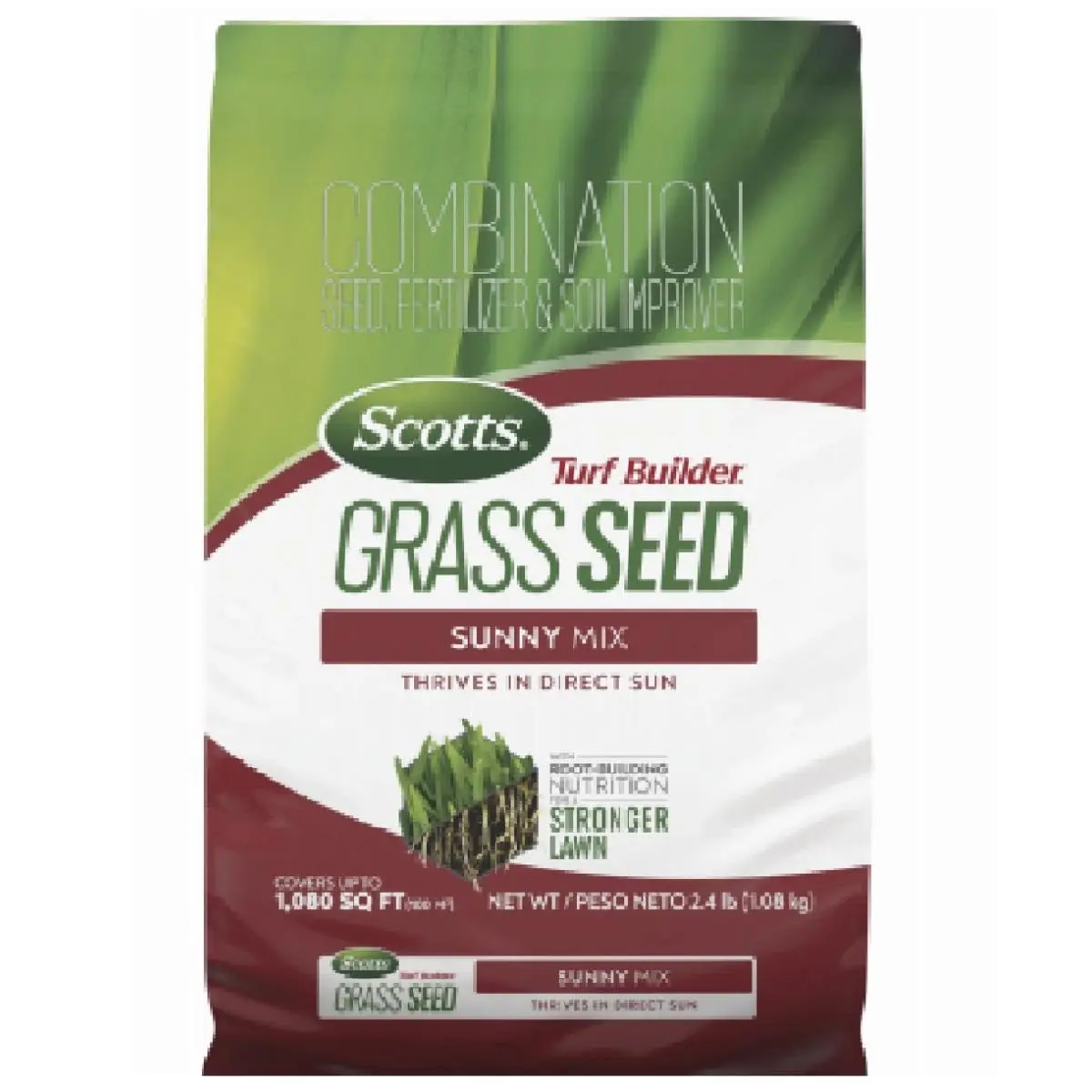 Scotts Lawn 107301 2.4 lbs Turf Builder Grass Seed Sunny Mix