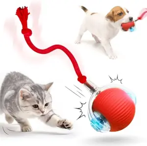 USB Rechargeable Interactive Pet Ball Toy Self Rolling Interactive cat  toy ball USB Rechargeable Ball with LED Lights & Smart Sensors for Cats & Dogs Durable Pet-Safe Desig Automatic