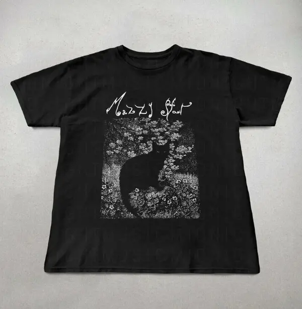 Mazzy Star Cat TShirt, 90s Alternative Rock, Hope Sandoval Tee, Mazzy Star fan gift, Unisex Tshirt, Music Gifts, cat Tshirts, cute Tshirts