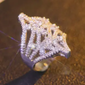 Sparkling Grooved Geometric Grid Design Cubic Zirconia Statement Ring | Perfect for Him & Her | Ideal for Bride Engagement Promise Anniversary Birthstone Ring Daily Wear & Parties | Great Gift for Christmas, New Year & Valentine’s Day