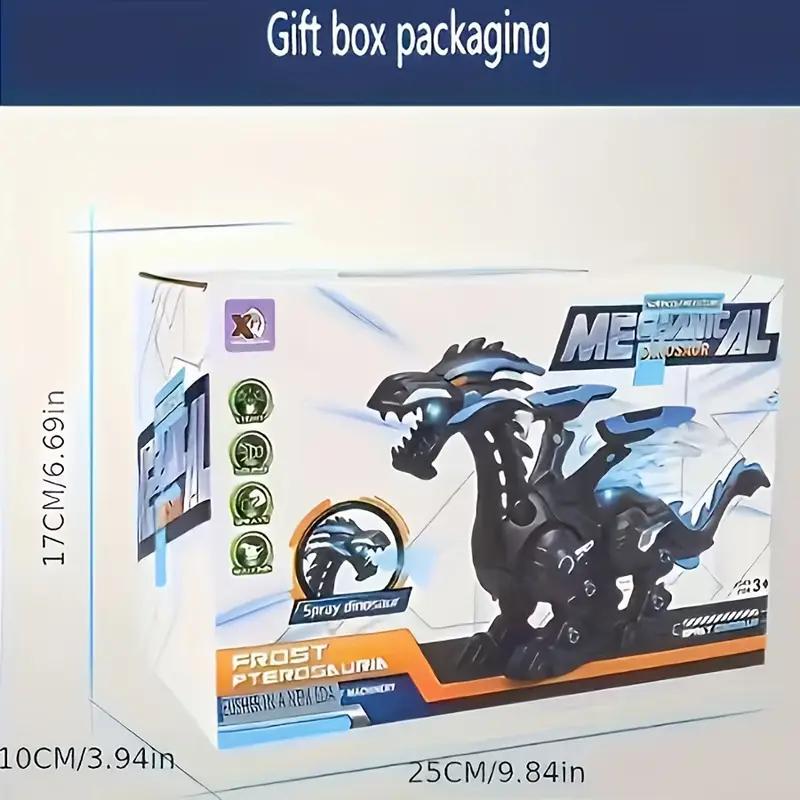 Walking Dinosaur Robot Toy with Realistic Roaring Sounds Moving Smoke Effects Simulation Breathable Mist for Ages 3-12 Brain-Developing Mechanical Dino Christmas Gift