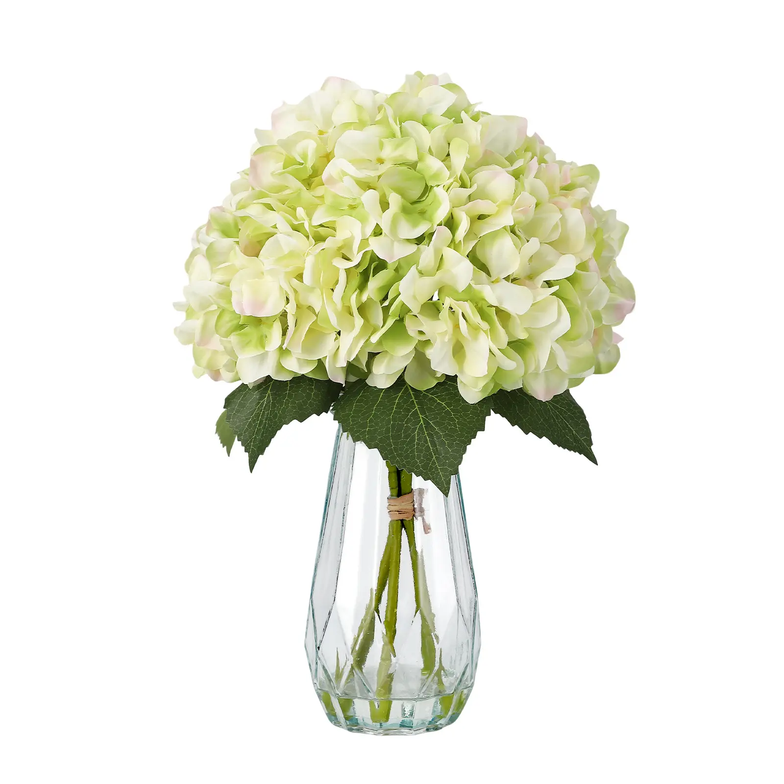 Realistic Hydrangea Flowers Faux Bouquet - Artificial Real Touch Hydrangea with Stems for Vase Arrangements, Wedding Centerpieces, Home Table