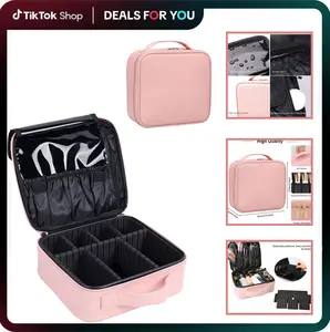 Travel Cosmetic Organizer for Women, Wide-Open Makeup Case for Toiletries, Accessories, and Brushes