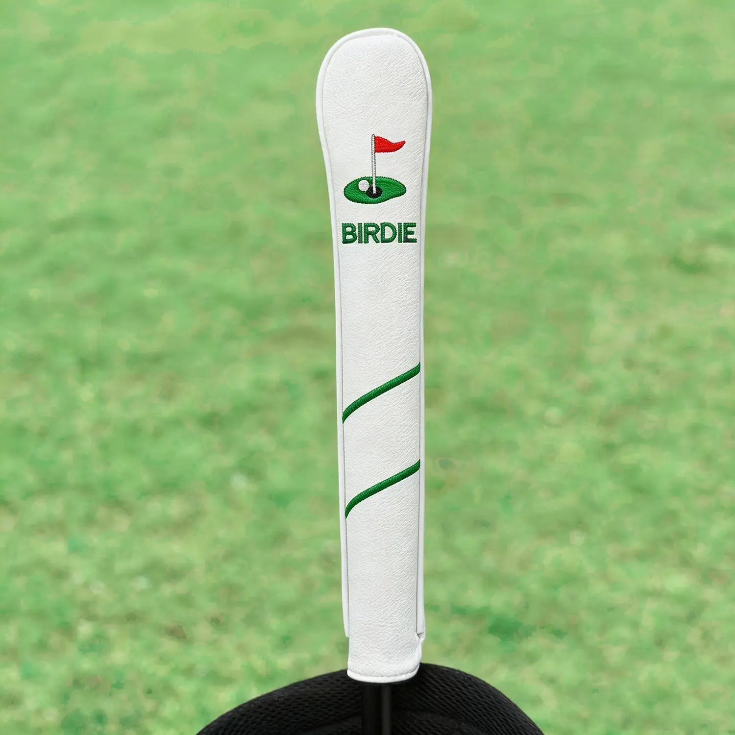 Exquisite Embroidered Golf Alignment Stick Cover, Premium PU Material, Durable & Comfortable Grip, Fits Most Golf Sticks, Ideal for Golf Training, Golf Accessories
