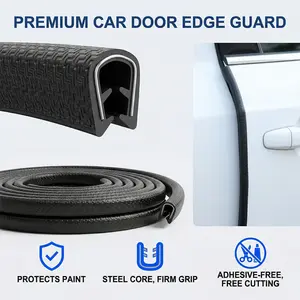 32.8FT Universal Car Door Edge Guard: U-Shape Anti-Scratch Bumper Strip, No-Glue Anti-Collision Trim