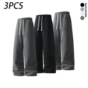 Men’s minimalist drawstring waist pants for spring, summer, and autumn—comfortable sports casual long pants that are versatile for everyday wear.