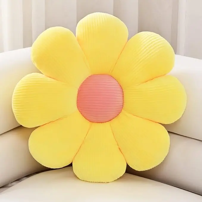 Flower Shaped Butt Cushion - Cute Room Decor & Plush Pillow for Bedroom Sofa Chair (15.7 inches)