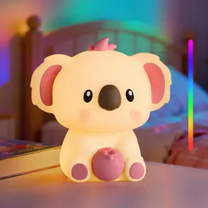 Portable Koala Night Light for Kids,Babies, Rechargeable Tap Light with 7 RGB Colors,Timer and Touch Control - Baby items, Interior decoration |Easter Glowing