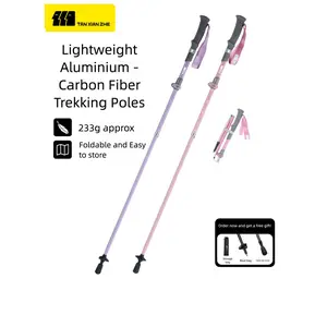 Fashionable Lightweight Professional Trekking Poles - Anti-slip, Adjustable, Portable & Foldable, Outdoor Essentials for Camping, Hiking, Mountaineering & Outdoor Activities for Men and Women