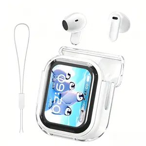 Wireless Earphones with LED Power Display, 24H Battery, Bluetooth 5.4, IPX4 Waterproof, Built-in Mic, Secure Fit Earbuds for Office and Sports