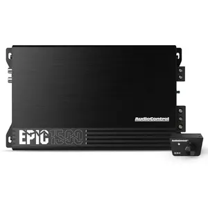AudioControl EPIC1500 Monoblock Amplifier Car Audio 1500W RMS, Compact Class D Subwoofer Amplifier, Low Pass & Subsonic Filter, Epic Boost Bass Equalizer, Includes Bass Knob for Amp, Epicenter Link
