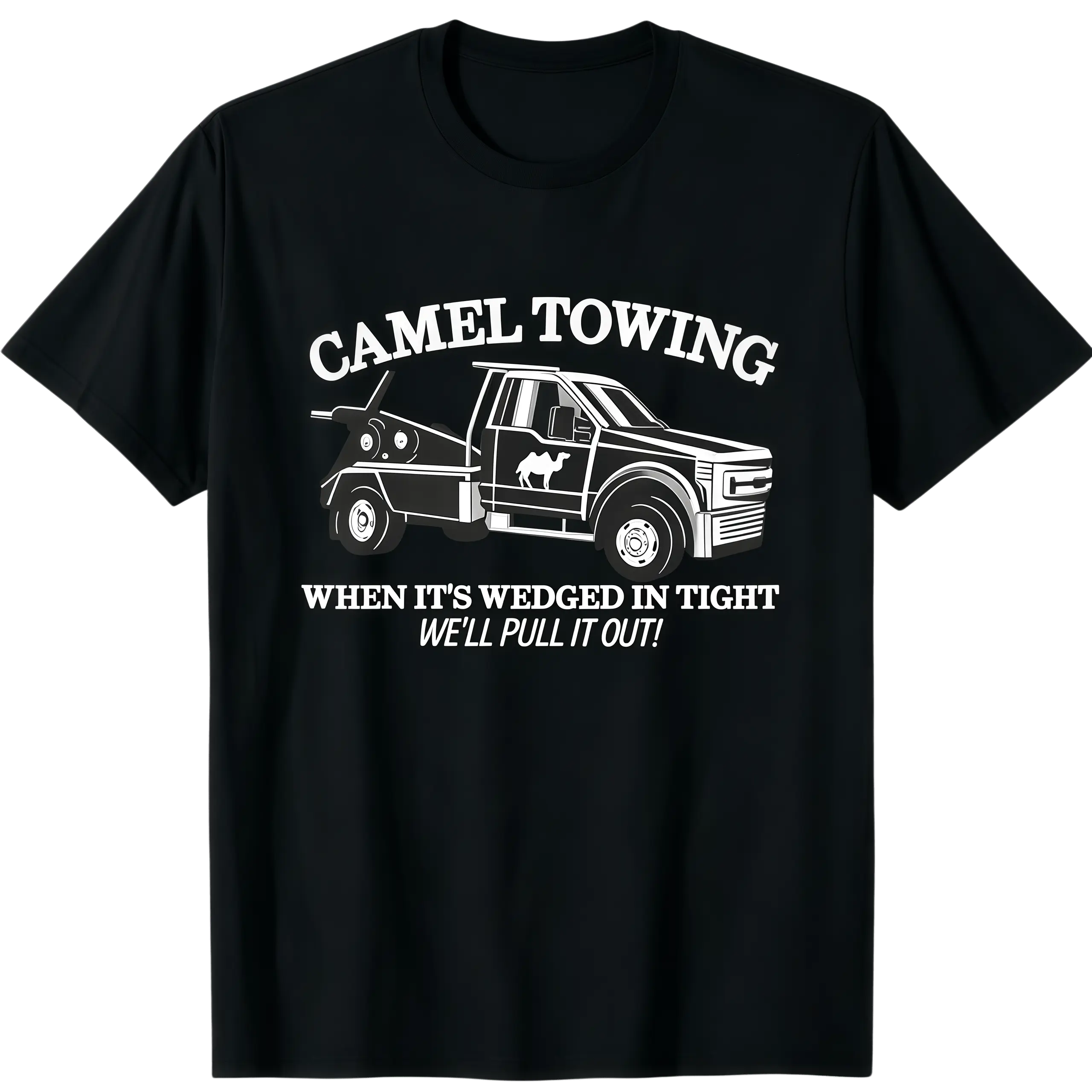 Funny T Shirt Camel Towing Vintage Tow Truck Adult Humor Funny Quote Graphic T-Shirt For Father's Day Labor Day April Fools Mechanic Shop Party Casual Holiday Outfits, Summer Outfits, Basic T Shirt, Summer T Shirt, Unisex T Shirt