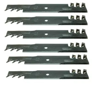 6 Pk Toothed Heavy Duty Mulching Blades Replacement for Scag 481707 48108 481707 18" 5/8"