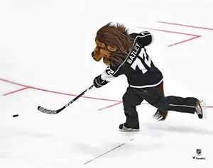 Bailey Los Angeles Kings Unsigned Black Jersey Shooting Photograph