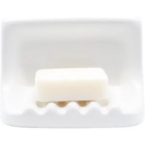 White Vintage Mounted Ceramic Soap Dish for Shower Wall,Retro Ceramic Soap Holder Porcelain Soap Dish Holder Tray for Home Bathtub Bathroom Sink Shower Wall Easy to Clean Keep Soap Dish Dry