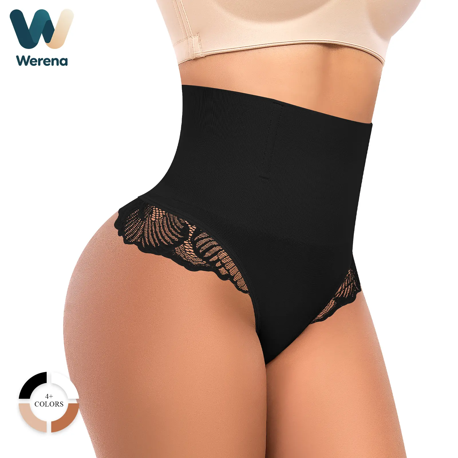 Werena Tummy Control Thong for Women Seamless Lace Shapewear Body Shaper Under Dress with Shaping Fit Werena Tummy Control Thong for Women Seamless Lace Shapewear Body Shaper Under Dress with Shaping Fit