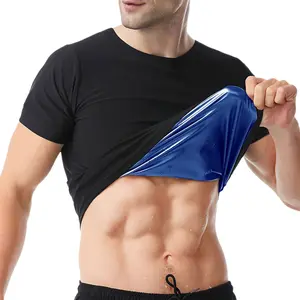 Sauna Shirt for Men Short Sleeve Mens Sauna Suit Sweat Body Shaper Compression Vest Gym Exercise Top
