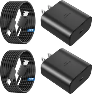 45W USB C Super Fast Charger Type C Charger Fast Charging Android Phone Charger Block with 6FT Type C Charging Cable for Samsung Galaxy S26 Ultra/S26/S26+/S25/S25 Ultra/S25+/S24 Ultra/S23 Ultra/S22