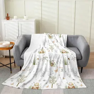 Baby Blankets for Unisex Boys Girls,Kids Elephant Nursery Minky Blankets Baby 30x40 Cute Cartoon Animals Fleece Blanket Woodland Wildlife Snails Elephant Family Butterfly Flannel Blanket