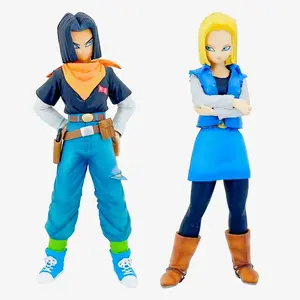 Anime Android 17 18 Figure Android 18 PVC 24CM Action Figures Collection Model Toys for Children Christmas Gifts Bandai