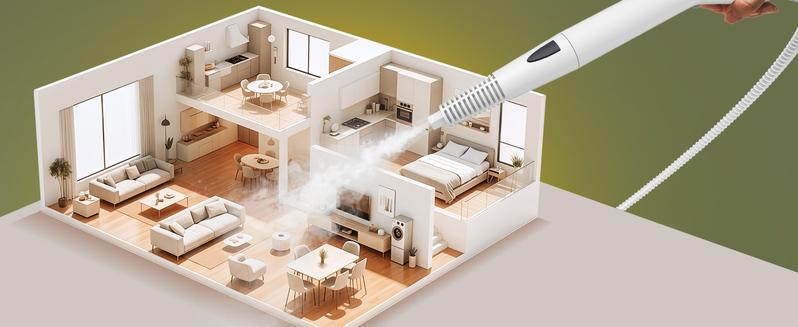 Newbealer Heavy-Duty Steam Cleaner for Home, Stainless Steel Boiler, Steam Mop with 20-Piece Accessories, Multi-Purpose Steamer for Floors, Cars, Furniture, Tiles, and More