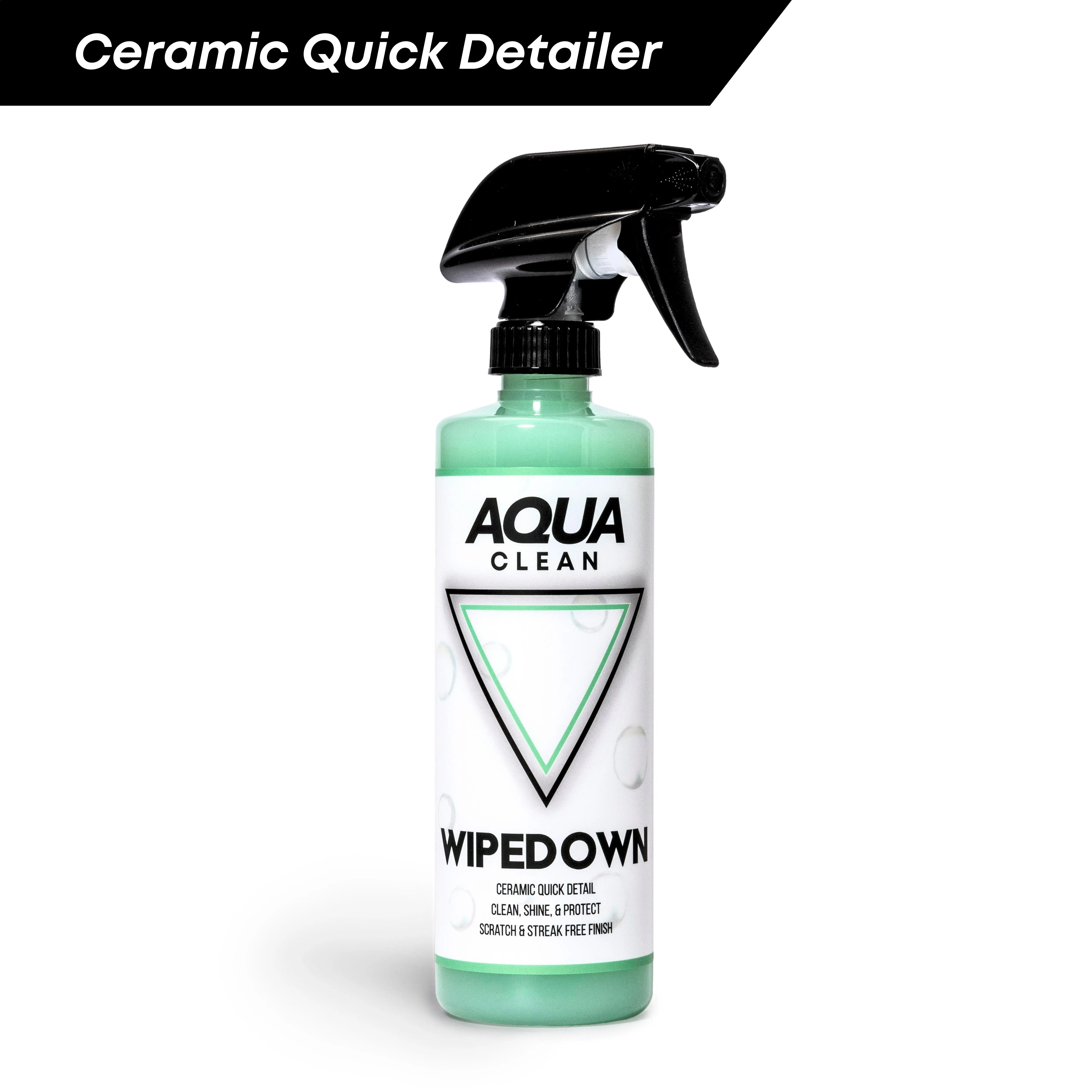 AquaClean WIPEDOWN Ceramic Quick Detailer - 16oz Marine/Car/RV and more Cleaner | Ceramic Infused Heavy Duty Degreaser Motor Wax