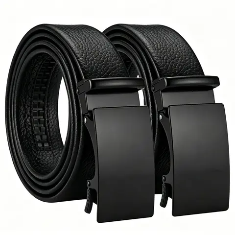 Men's Belts for Men, Automatic Ratchet Belt, Adjustable No-Hole Dress Belt, Black Belt for Men, Casual Business Belt for Jeans, Dress Pants, Workwear, Everyday Wear, Gift for Men, Husband, Dad, Boyfriend