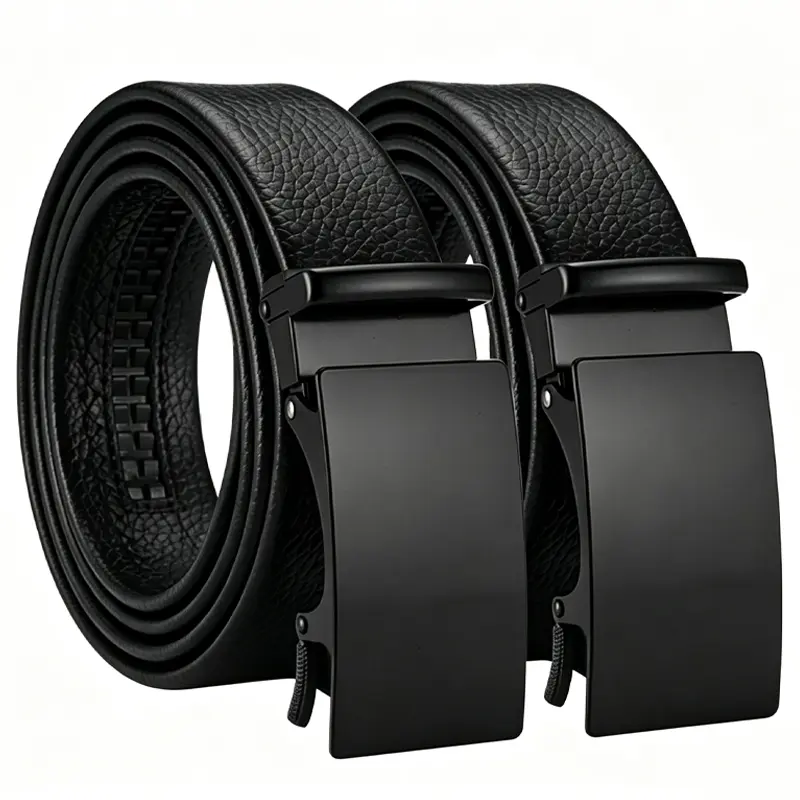 Men's Belts for Men, Automatic Ratchet Belt, Adjustable No-Hole Dress Belt, Black Belt for Men, Casual Business Belt for Jeans, Dress Pants, Workwear, Everyday Wear, Gift for Men, Husband, Dad, Boyfriend