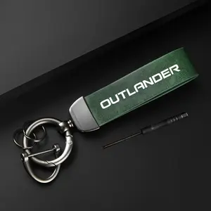 Car Keychain, PU Leather Car Keychain, Simple Design Car Interior Decoration Accessories, Car Key Accessory for Mitsubishi Outlander