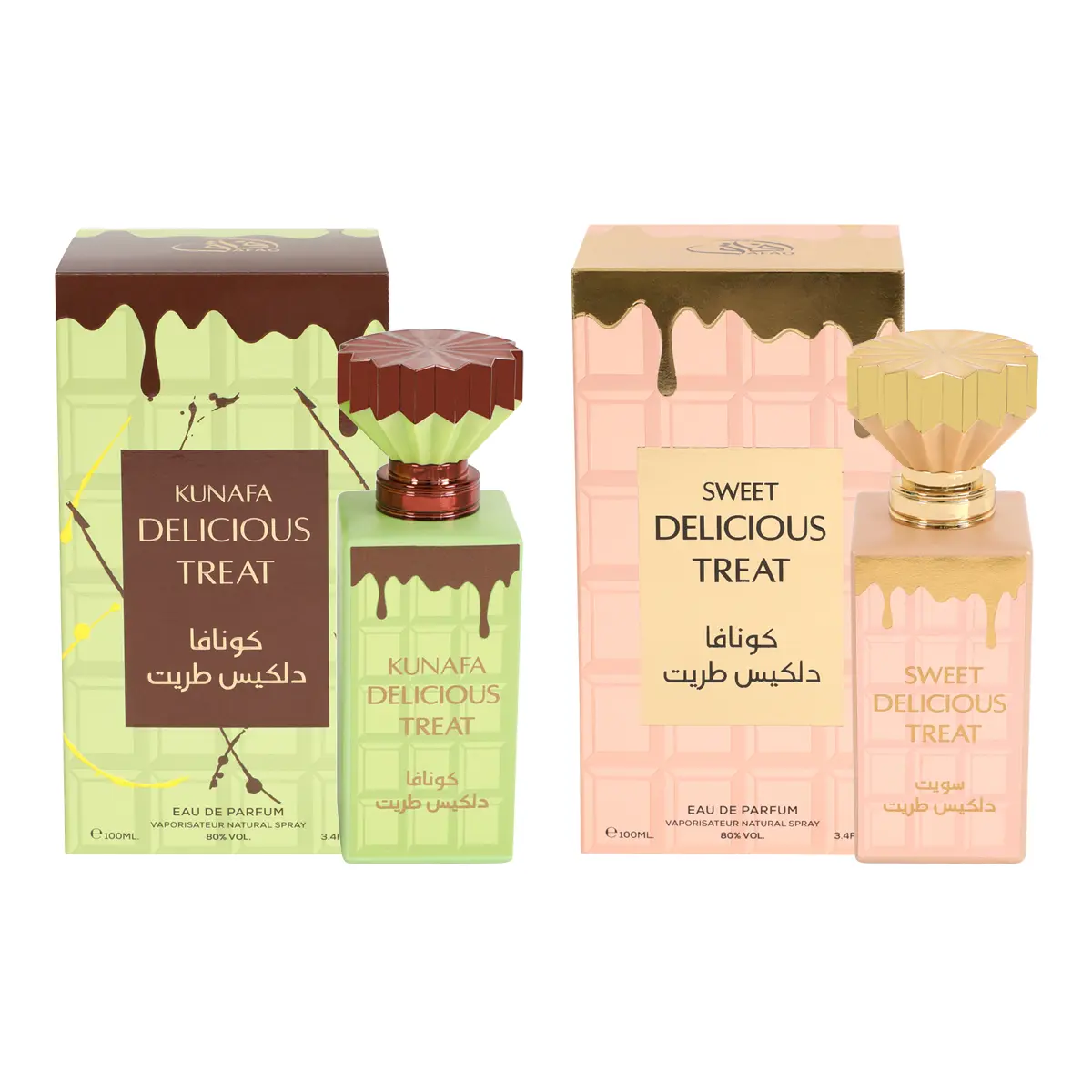Bundle of Kunafa Delicious Treat for Women and Men and Sweet Delicious Treat for Women Eau de Parfum 100ml Unisex Fragrance