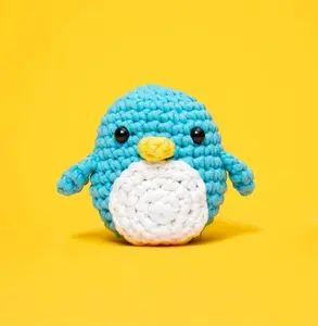 The Woobles Beginner Crochet Kit Pierre the Penguin Easy Peasy Yarn Step-by-Step Video Tutorials Pre-Started Piece Complete Experience for Absolute Beginners