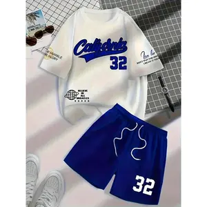 Summer Fashion 2pcs Men's Outfit, 3D Print T-Shirt and Shorts Set for Men, Breathable Soft Summer Suit