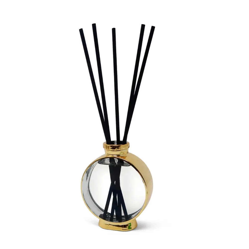 Gold Plated Diffuser with White Flower Scent for Home Fragrance