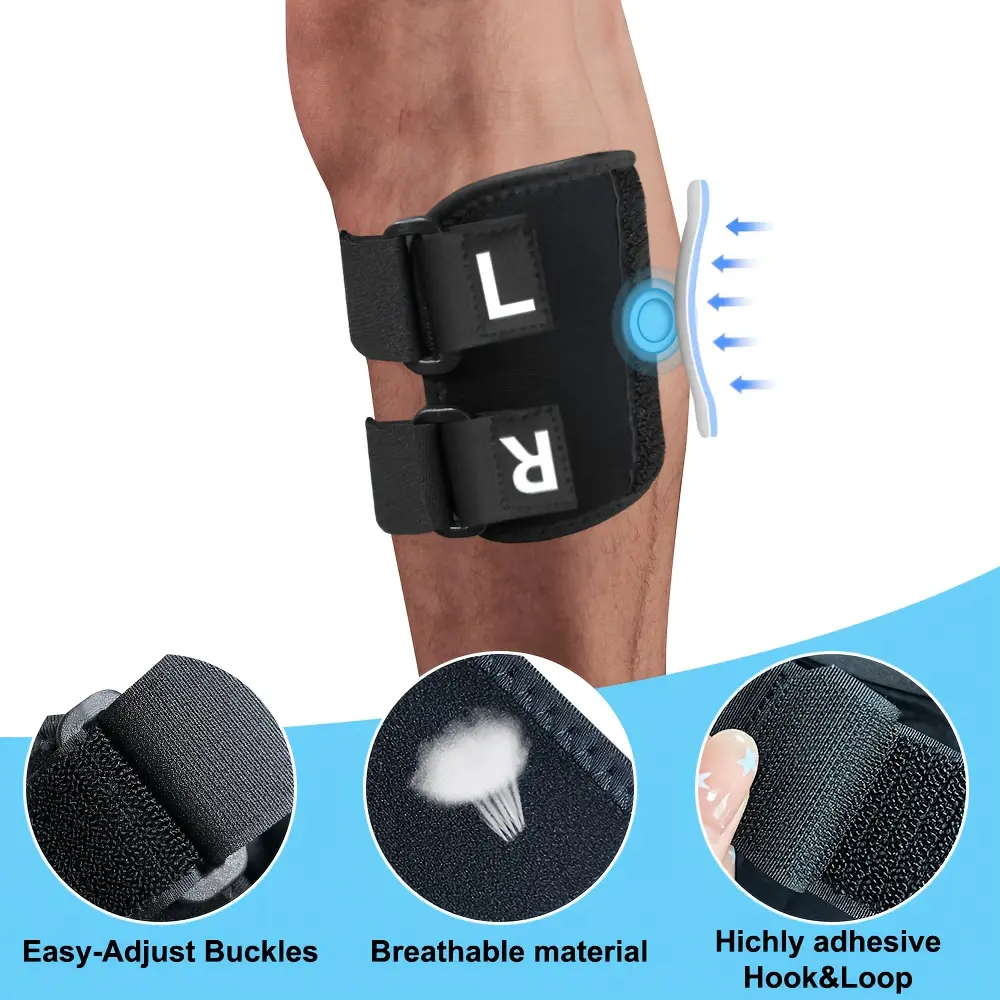 Sciatica Relief Knee Support Brace, Pressure Pad Focused Compression Sleeve, Effective for Sciatica Lower Back Hip Calf Nerve Pain Relief, Knee Pain Tool