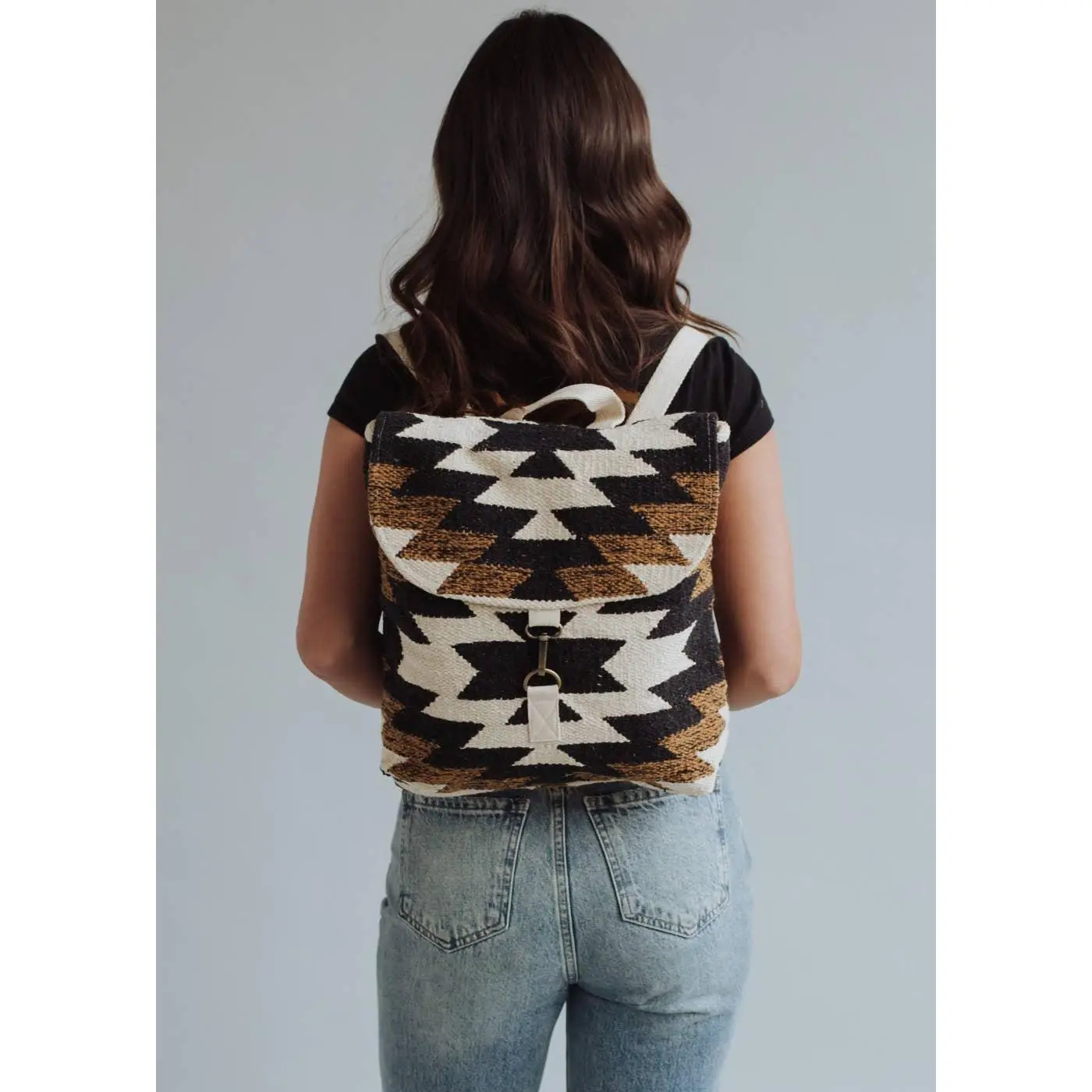 Panache Apparel Co. - Black, White & Brown Aztec Backpack