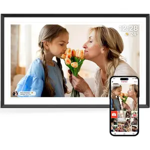Digital Picture Frame 15.6 inch, WiFi Digital Photo Frame with 32GB Storage, 1920x1080 FHD IPS  Screen, Auto-Rotate, Easy Setup to Share Photos or Videos Instantly via Frameo App