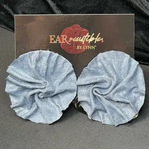 Denim Statement Earrings