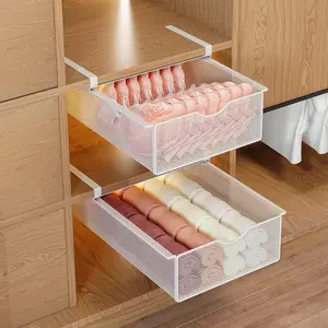 2-Pack Pull-Out Closet Baskets – Bra Underwear Sock Organizer For Drawer Dorm Room And Women’s Essentials