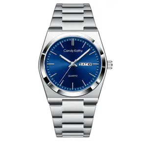 Men’s Square Ultra‑Thin Business Casual Watch with Dual Calendar