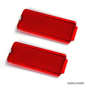 Fit For 99-07 Ford Super Duty F250-F450 Rear Door 2pcs Red Panel Light Reflector