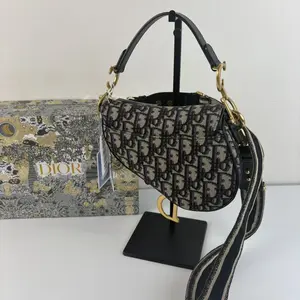 Pre-owned Dior Saddle Mini