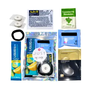 Hangover Party Favor Bag – 8-Piece Guest Recovery Kit with Under Eye Hydration, Wipes, Mints, and More – Perfect for Weddings, Bachelorettes & Birthdays