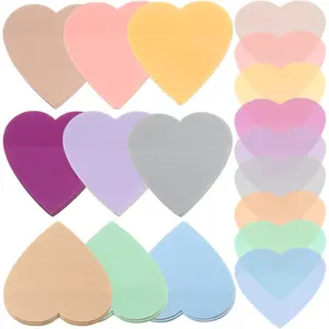 900 Sheets Transparent Sticky Notes 18 Translucent Sticky Notes Clear See Through Memo Pad Colorful Self Adhesive Notepads for Notebook  Vision Board Office School(Heart,Cute Color)