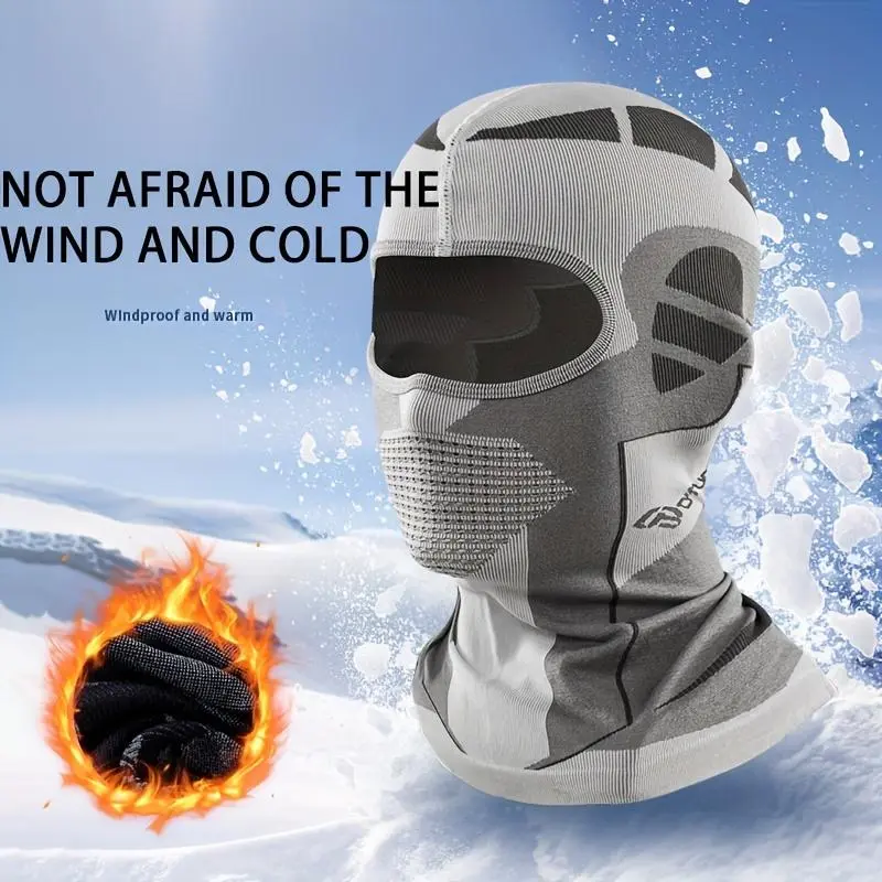 Winter Outdoor Ski Biking Balaclava, Windproof and Cold-Resistant Neck Gaiter, Face Protection, Heat Retention Cap, Extreme Weather Warmth Cap Skiing Thermal Ski Mask Face Cover