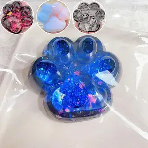 Halloween Dark Starry Sky Series Cat Claw Squishy Fidget Toy Cute Cat Paw Silicone Slow Rebound Pinch Decompression Toy #TTMN