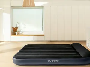 Dura-Beam Standard Pillow Rest Air Mattress Bundle with 2 Free Pillows