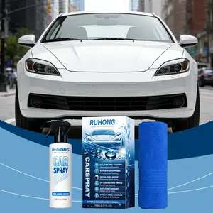 Car Ceramic Coating Spray 150ml Fast Hydrophobic Car Polish Spray Quick Coat Sealant for Car Paint Scratch Repair UV Oxidation Protection Car Detailing Kit