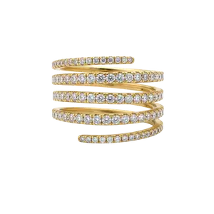 Pave Spiral Ring
