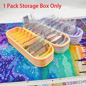 10 Holes Diamond Painting Craft Storage Box Colorful Multi Grids Diamond Organizer Case for Different Color Diamonds Diamond Art Storage